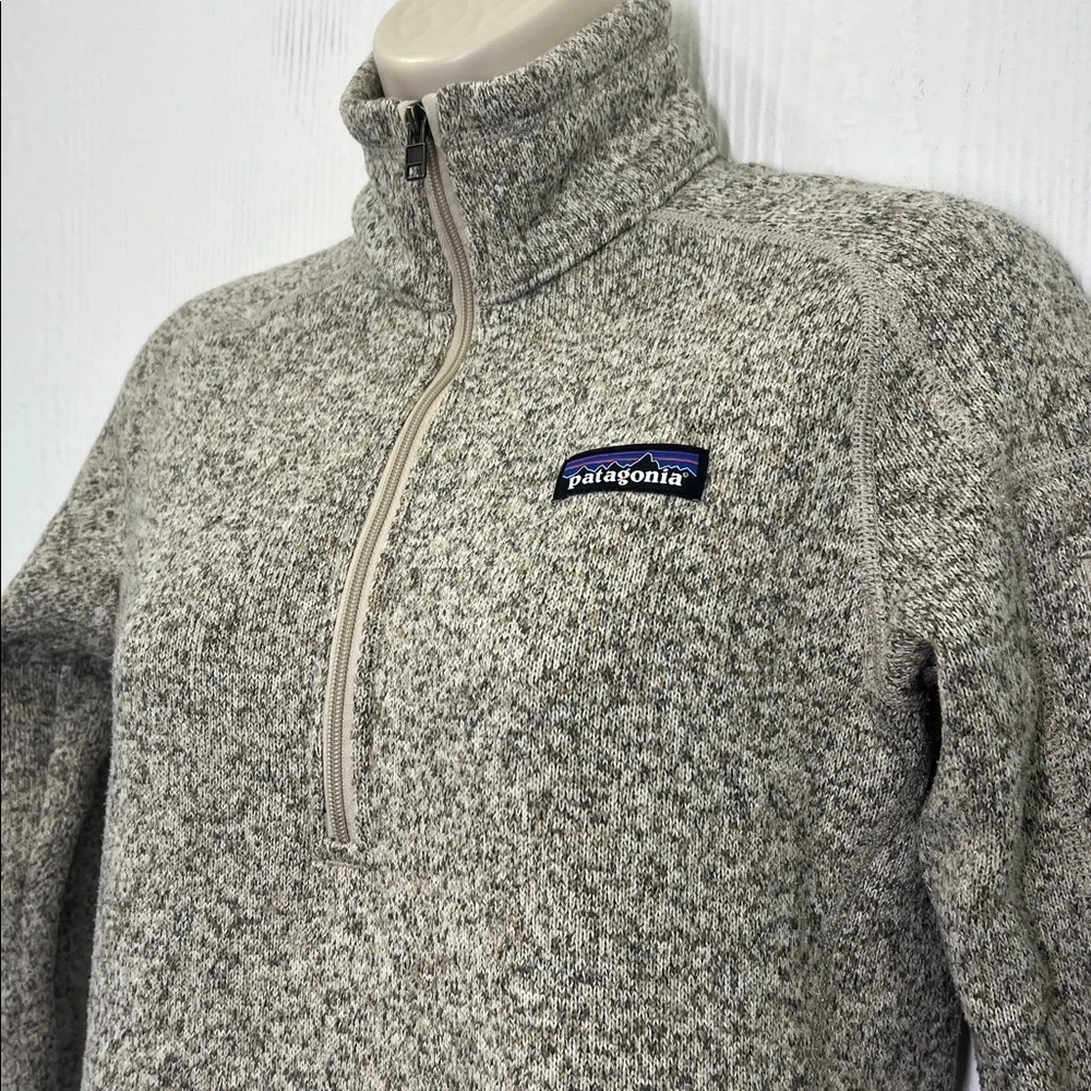 Patagonia - Better Sweater Quarter Zip Quarter Natural Beige Pullover Size XS